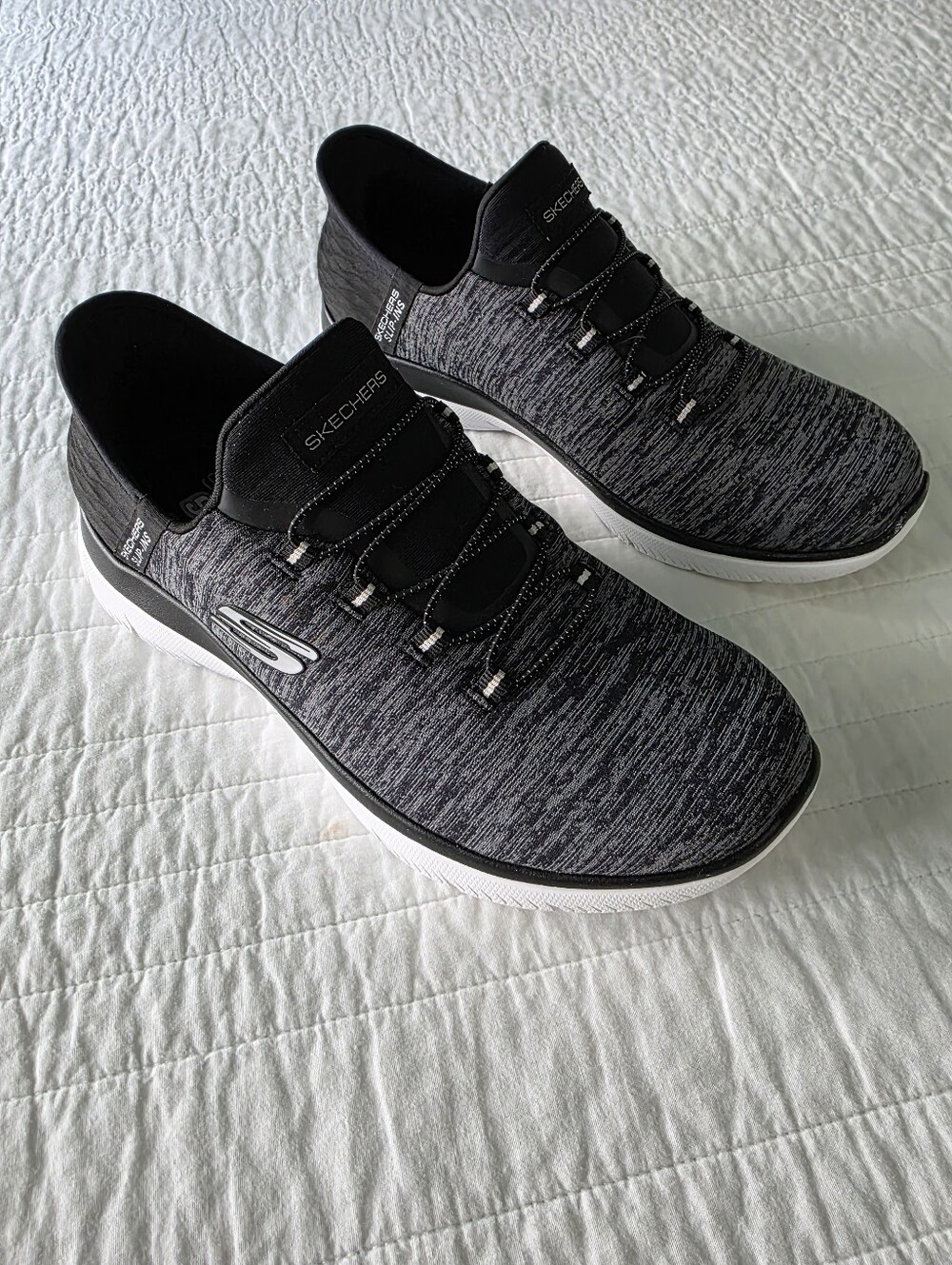 Skechers Slip-ins Hands Free Black Performance Sneaker Womans 8 - Picture 4 of 15